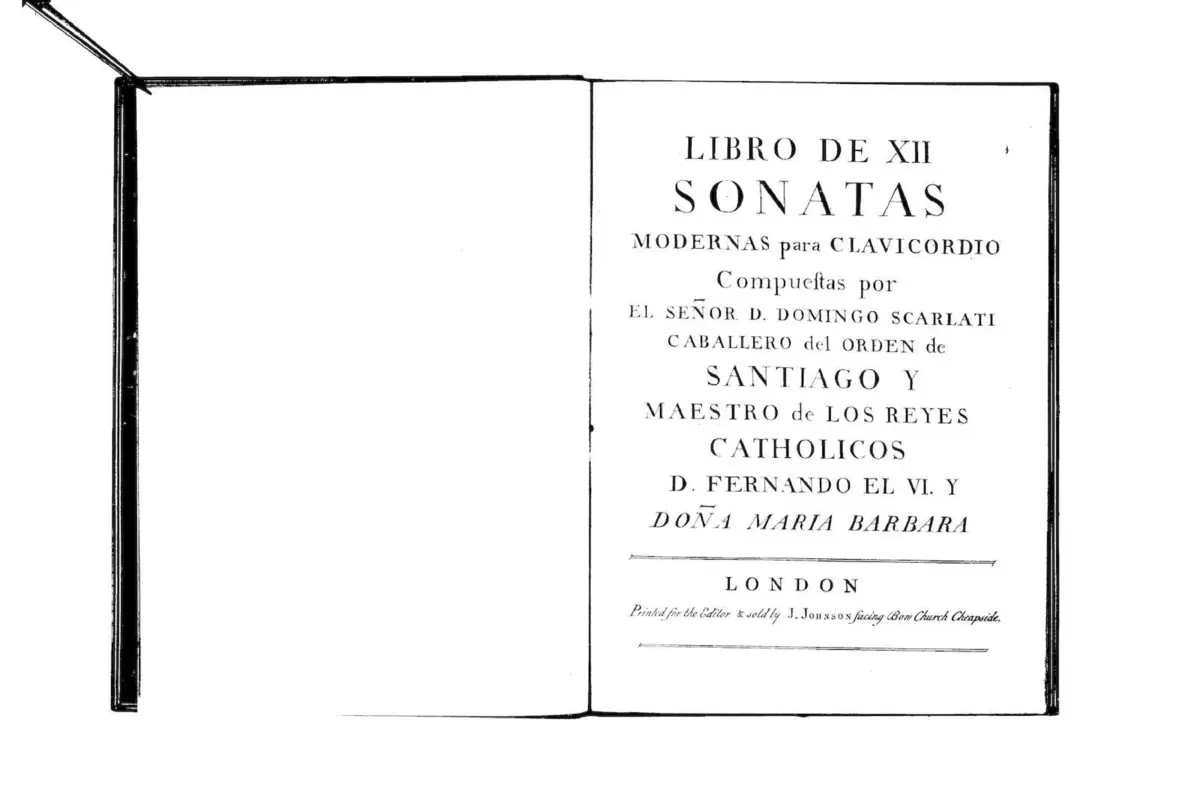 12 Sonatas Modernas para Clavicordio, Libro 1 - Page 1