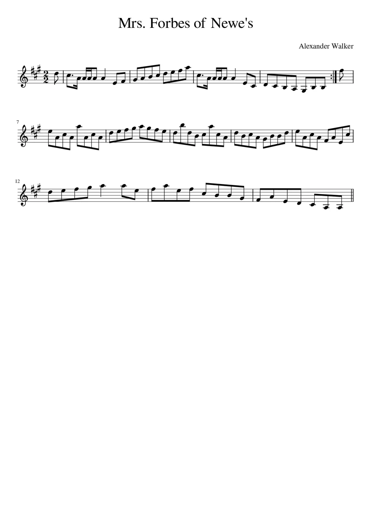 Mrs. Forbes of Newe's - Page 1