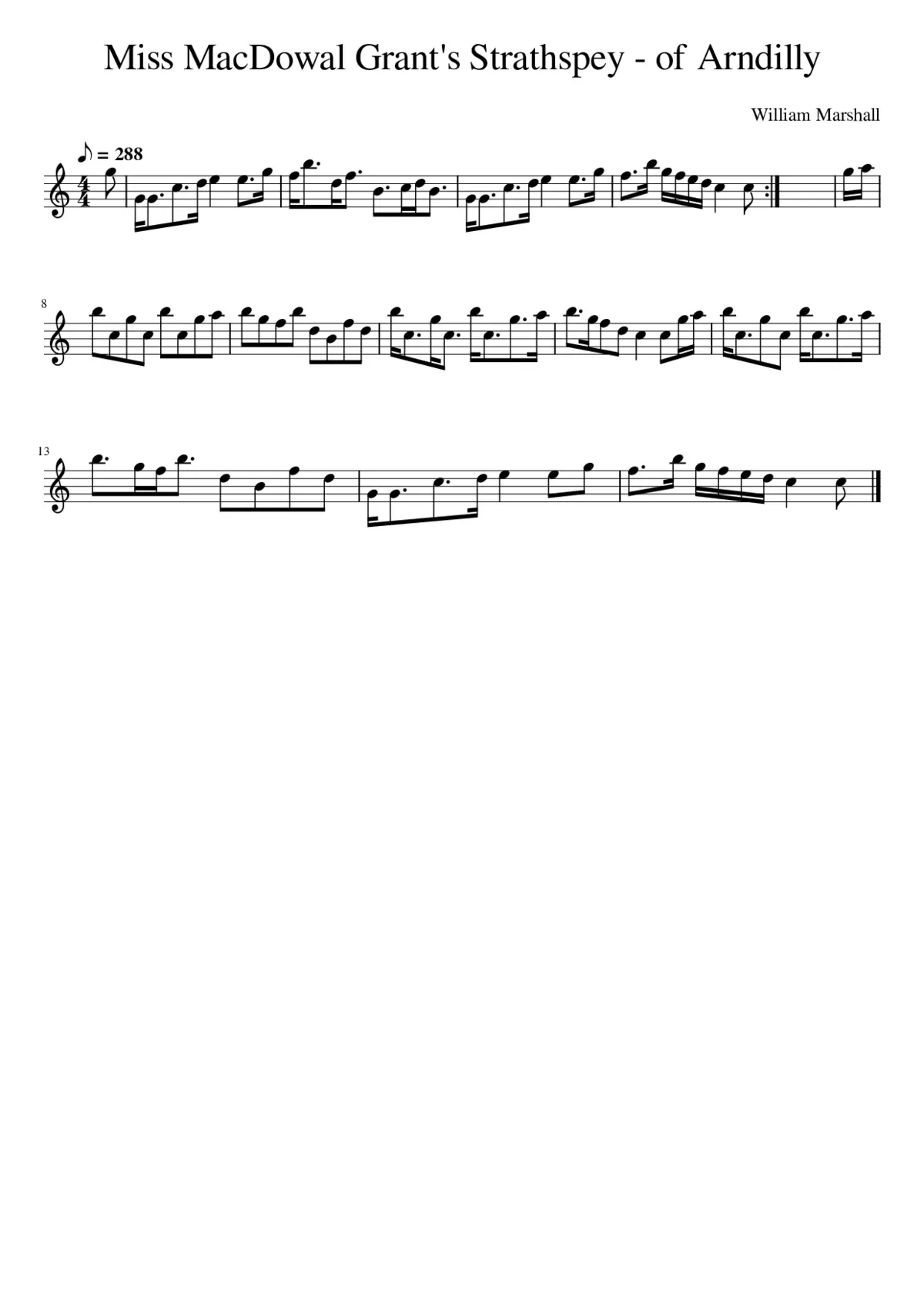 Miss MacDowal Grant's Strathspey - of Arndilly - Page 1