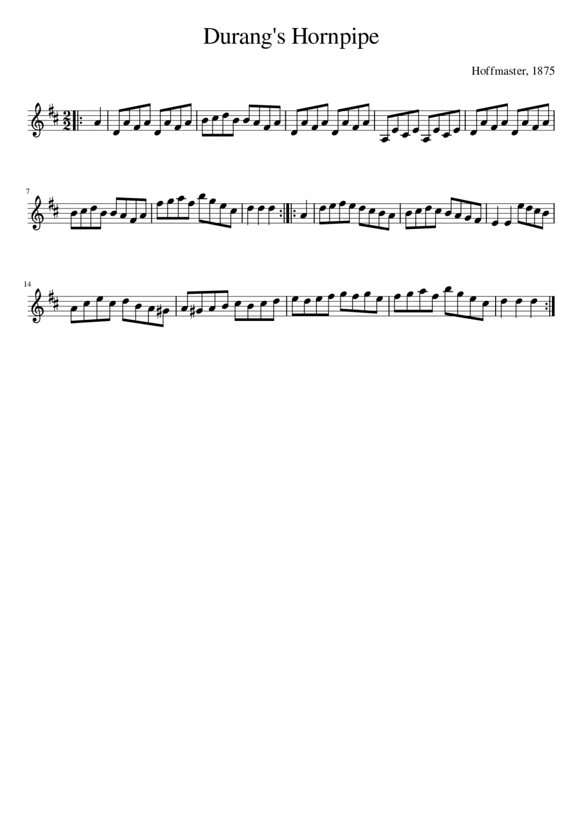 Durang's Hornpipe - Page 1