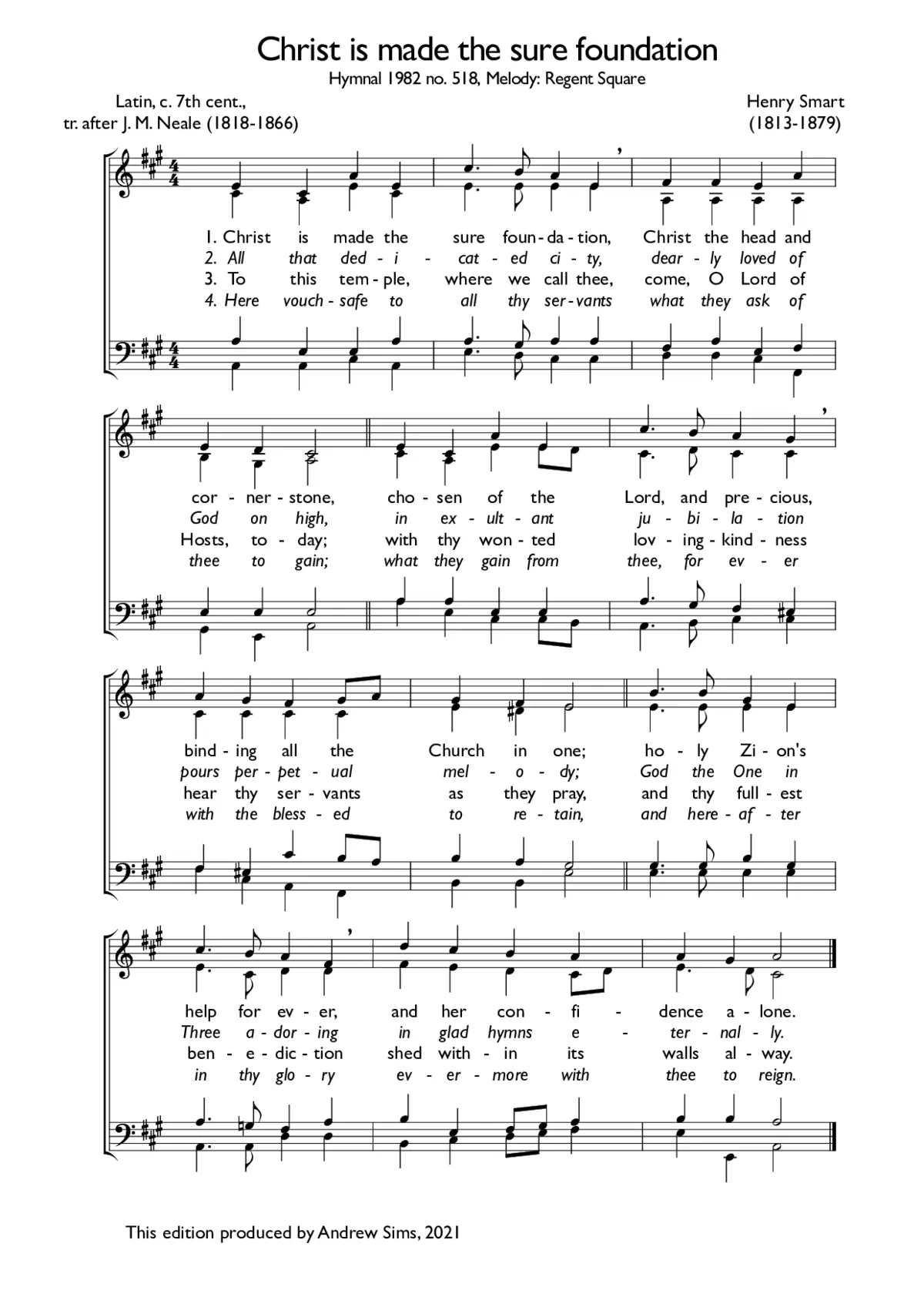 Christ is made the sure foundation - Page 1