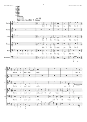 Nicene creed in E minor