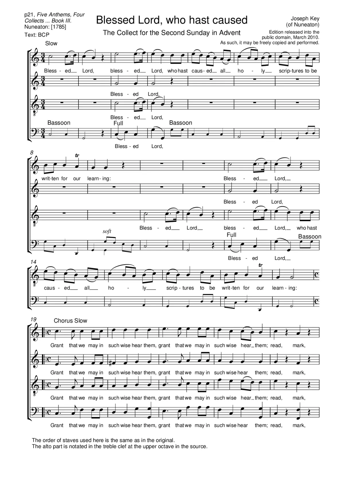 Blessed Lord, who hast caused - Page 1