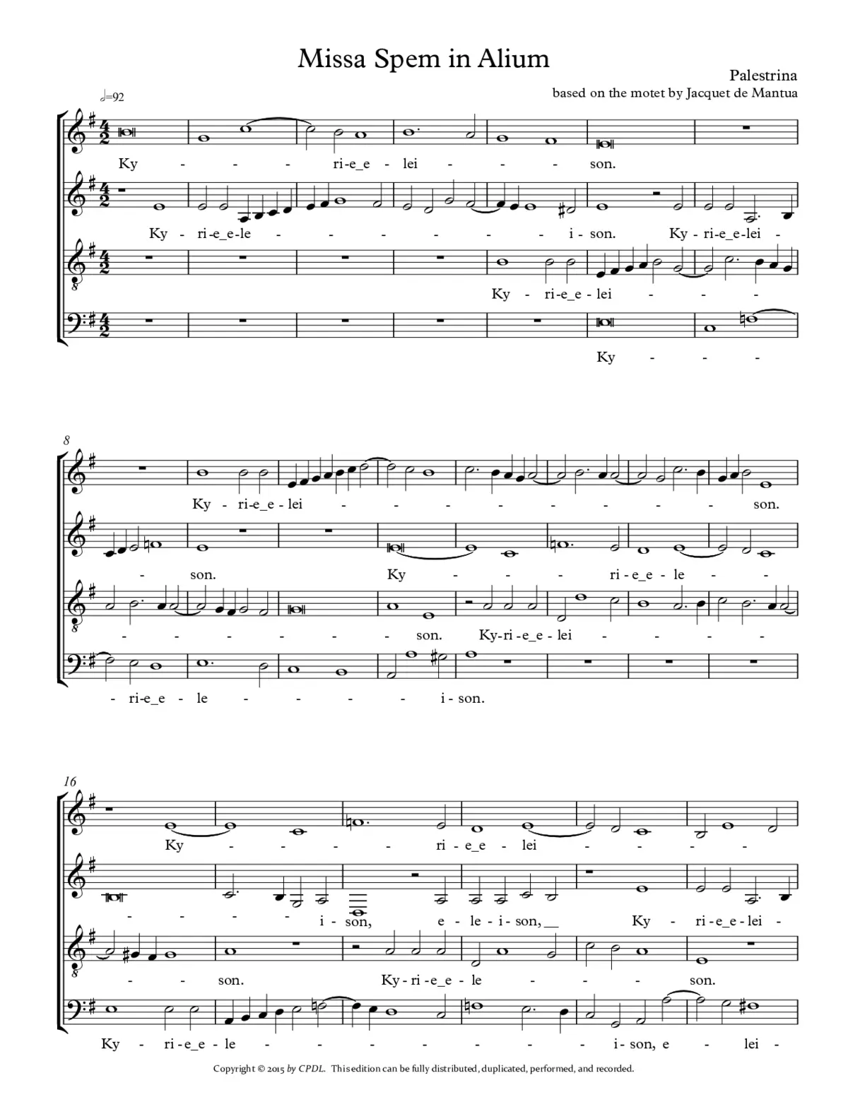 Missa Spem in alium - Page 1