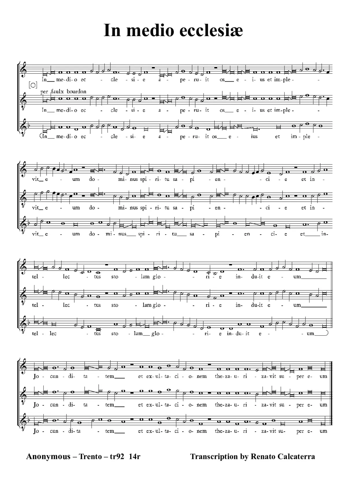 In medio ecclesiæ - Page 1