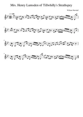 Mrs. Henry Lumsden of Tillwhilly's Strathspey