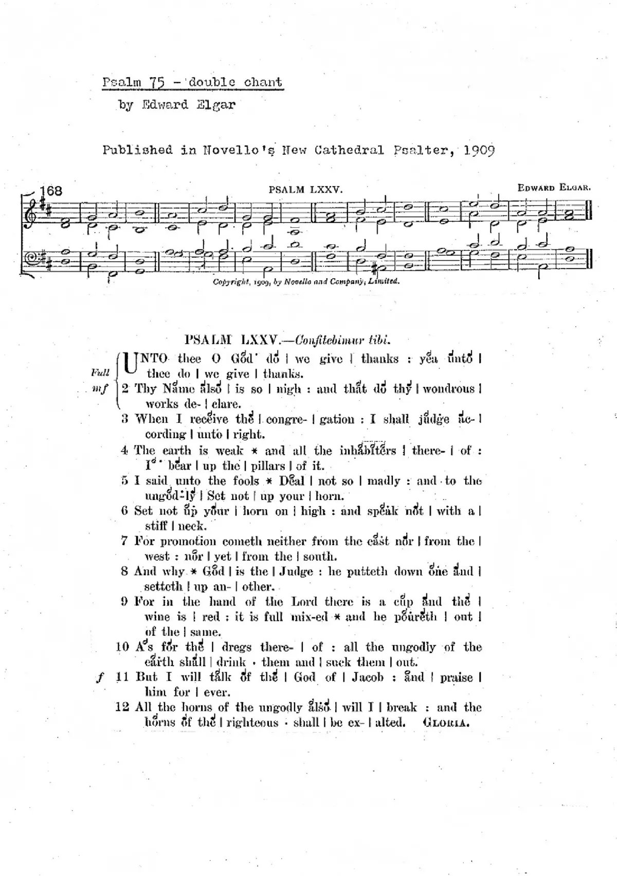 Psalm 75 - double chant - Page 1
