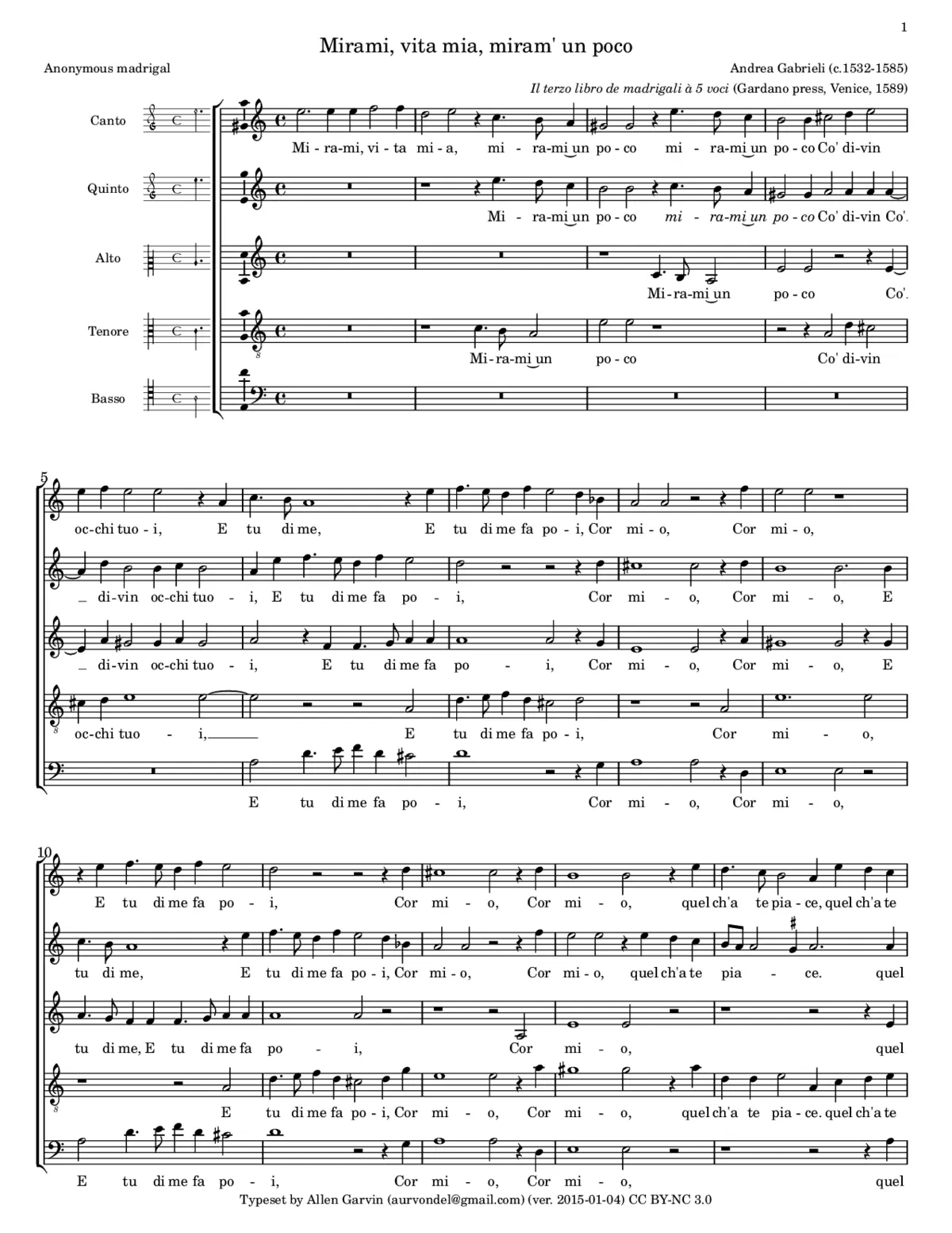 Mirami, vita mia - Page 1