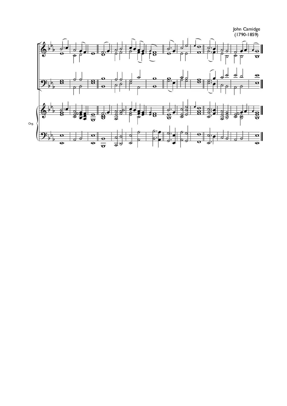 Double chant in E flat major II - Page 1