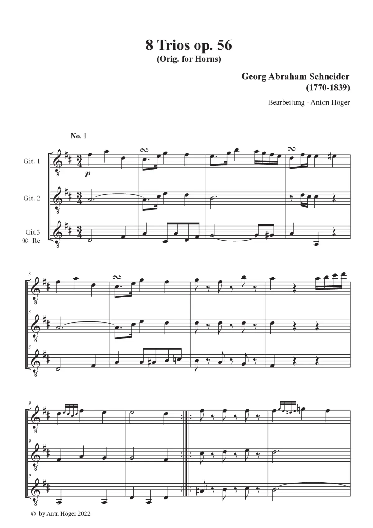 18 Horn Trios - Page 1