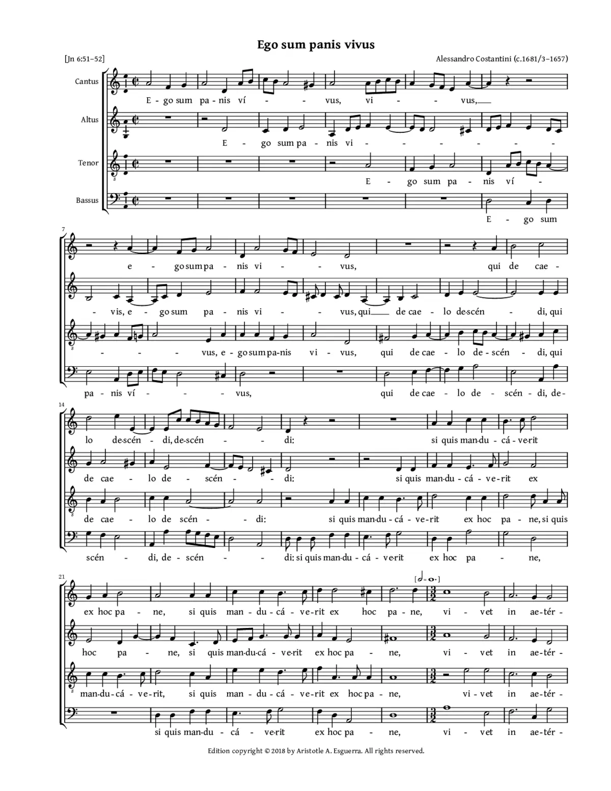 Ego sum panis vivus - Page 1