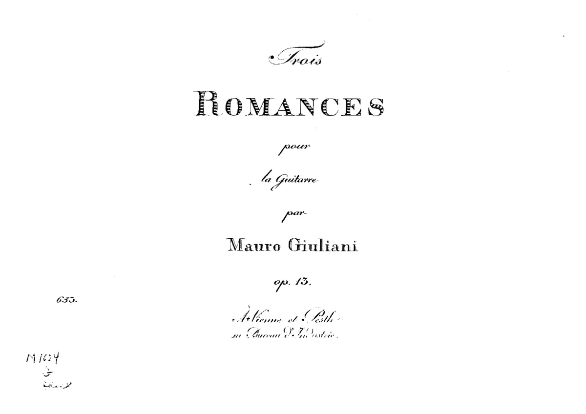 Romances pour la Guitarre - Page 1