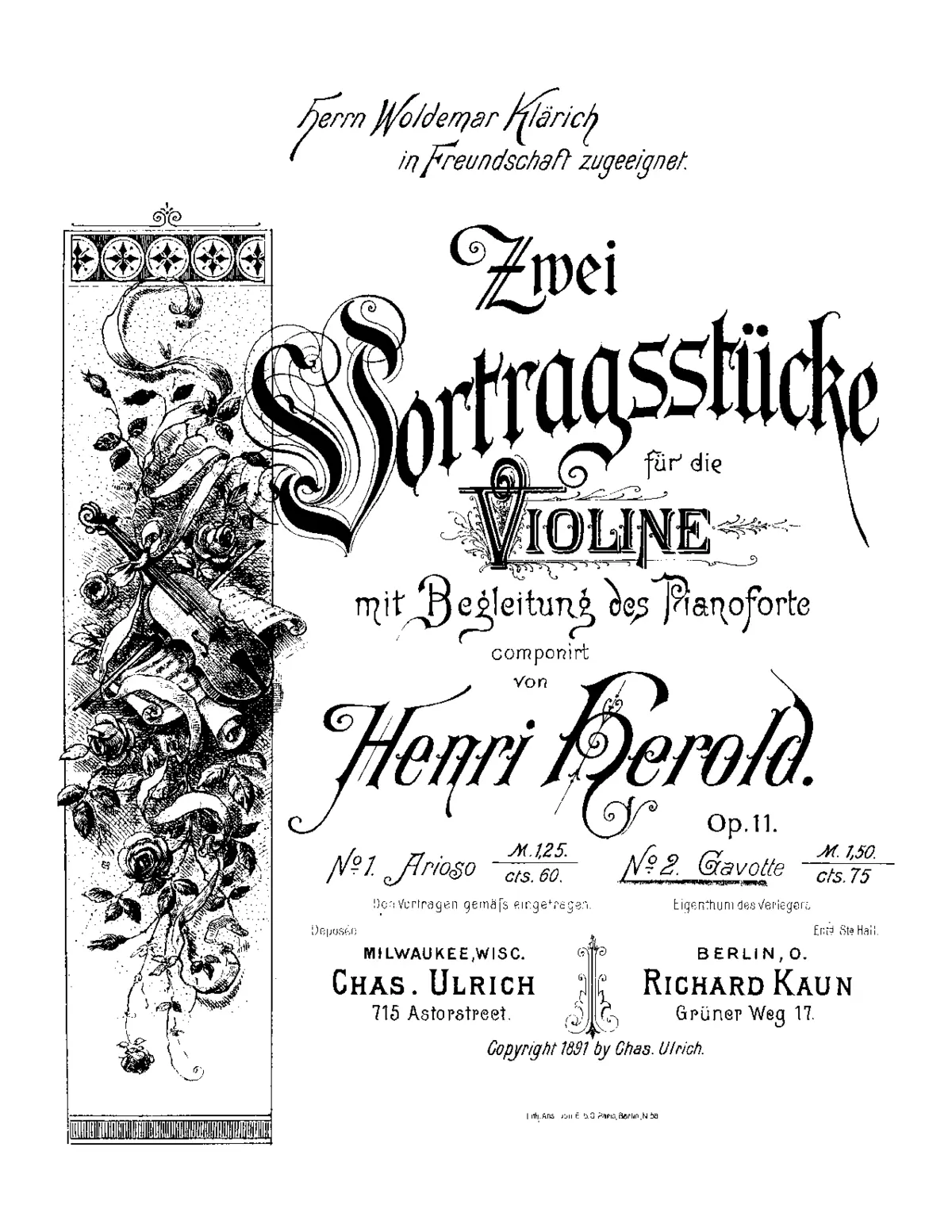 2 Vortragsstücke - Page 1