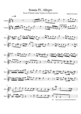 Sonata 4 Les delices de la solitude for 2 Celli Paris 1738