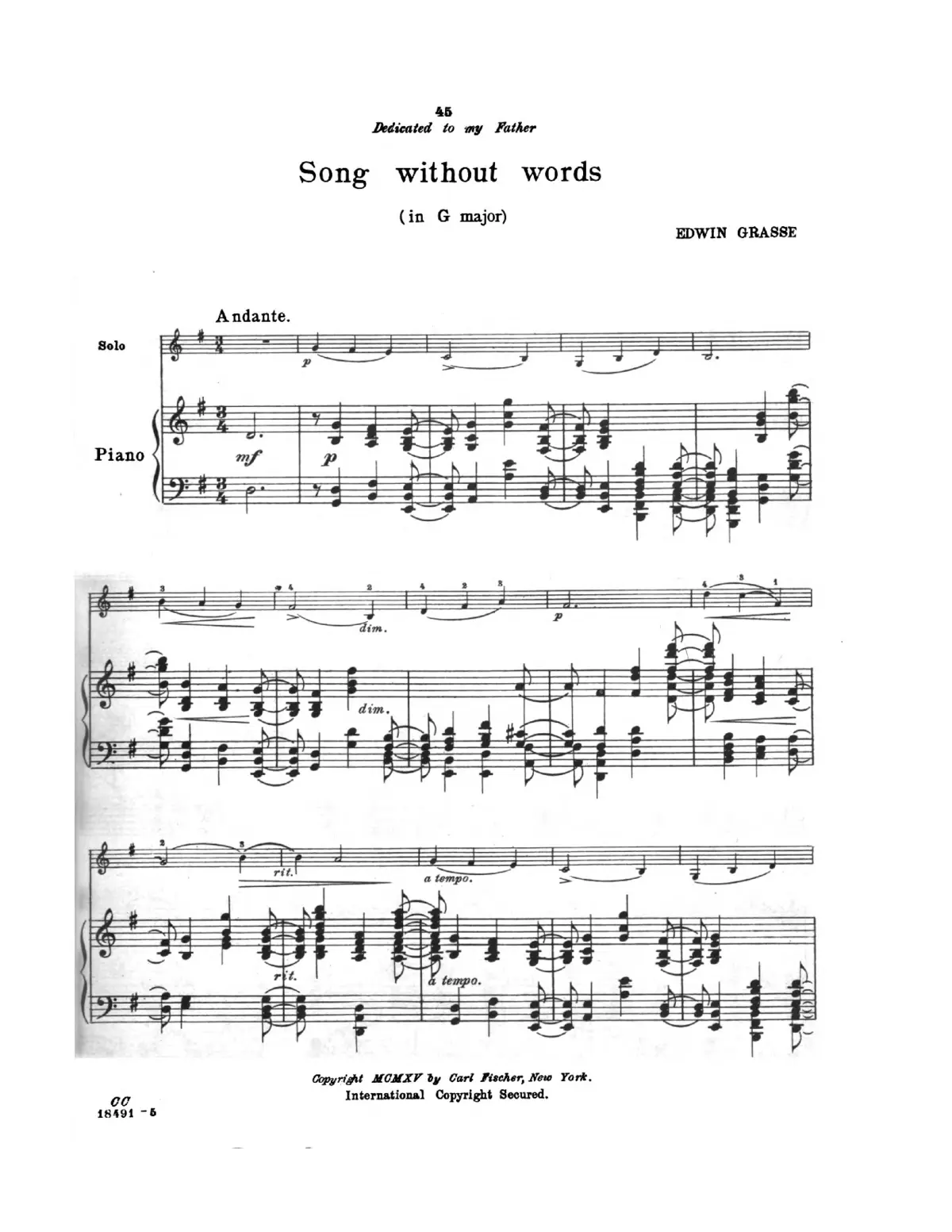 3 Compositions for Violin and Piano - Page 1