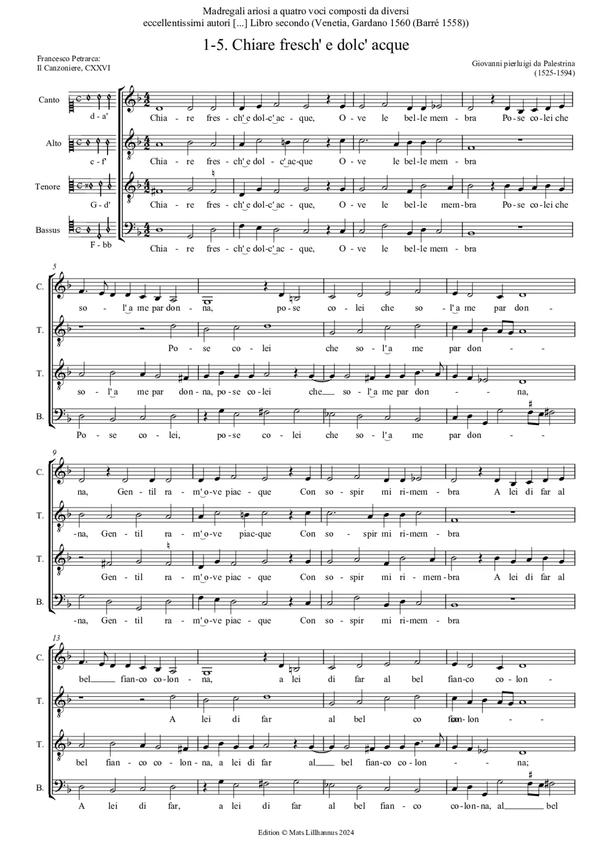 Chiare, fresche et dolci acque - Page 1