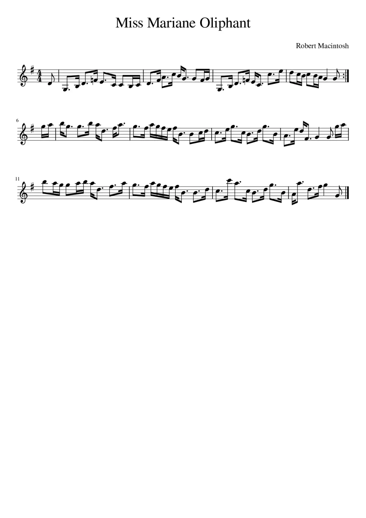 Miss Mariane Oliphant - Page 1