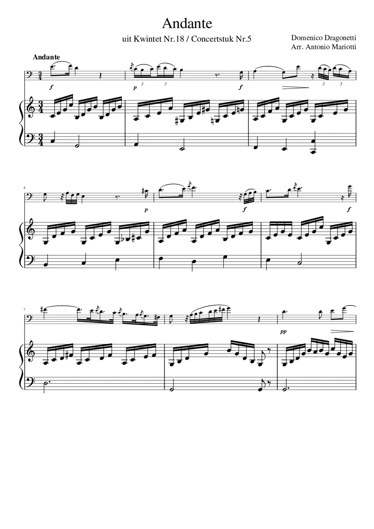 Double Bass Concerto No.5 in G major - Page 1