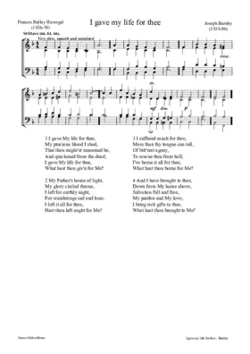 I gave my life for thee