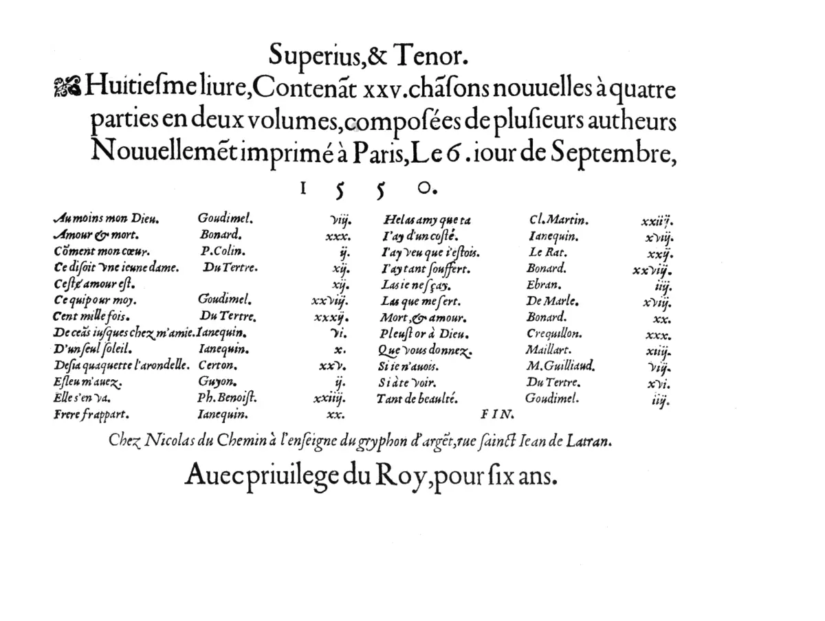 25 Chansons nouvelles, Livre 8 - Page 1