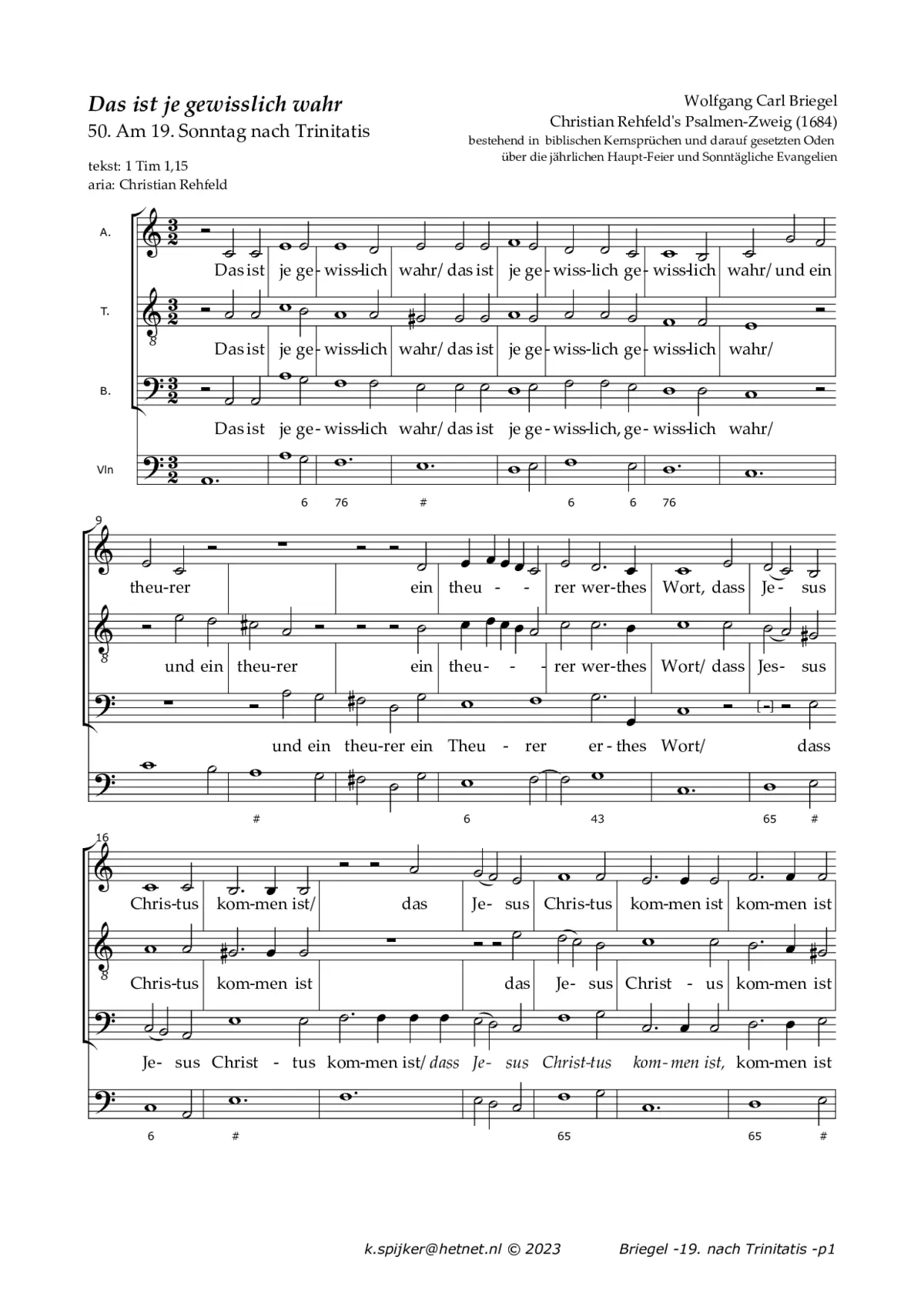Das ist je gewisslich wahr - Page 1
