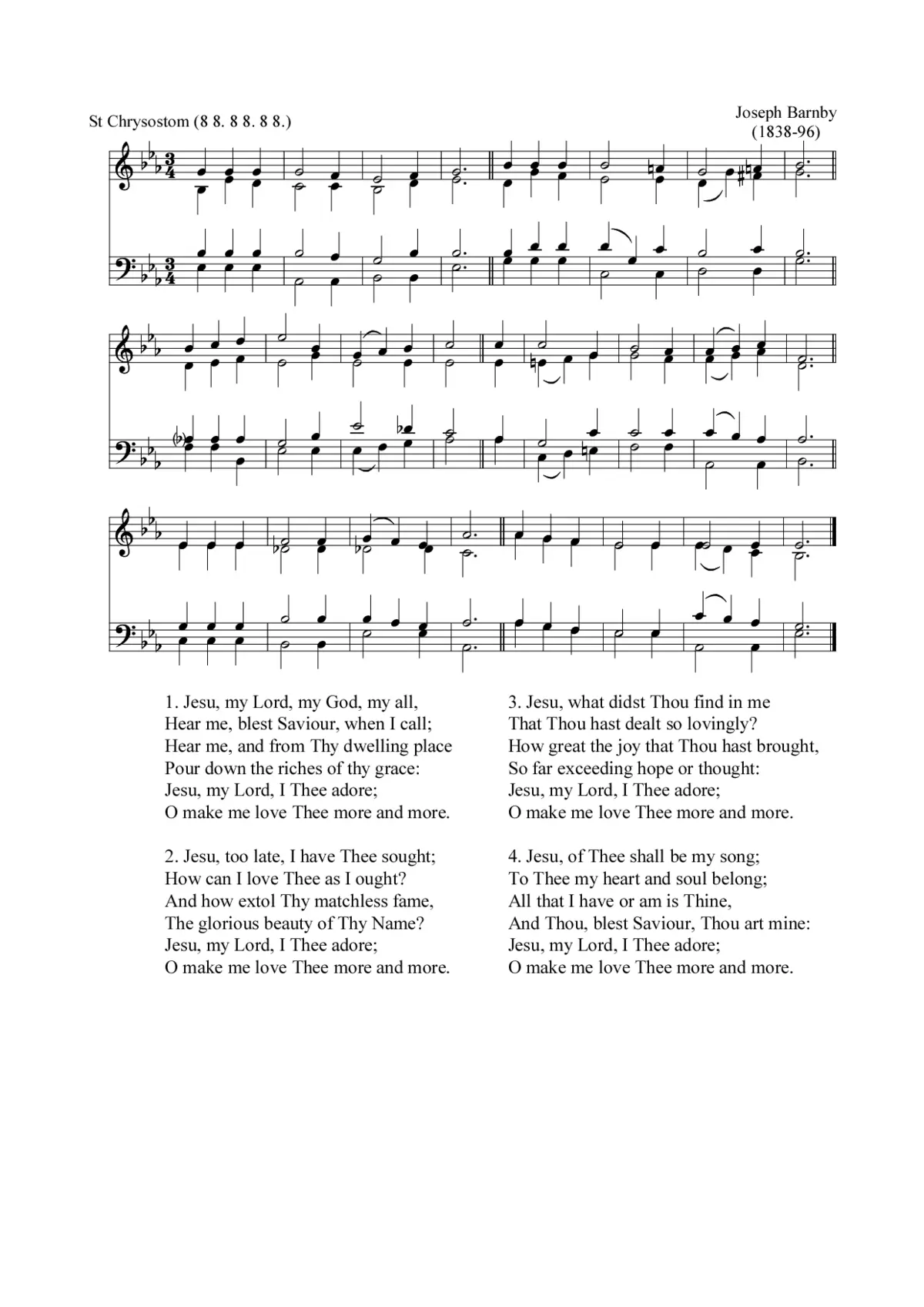 Jesu, my Lord, my God, my all - Page 1