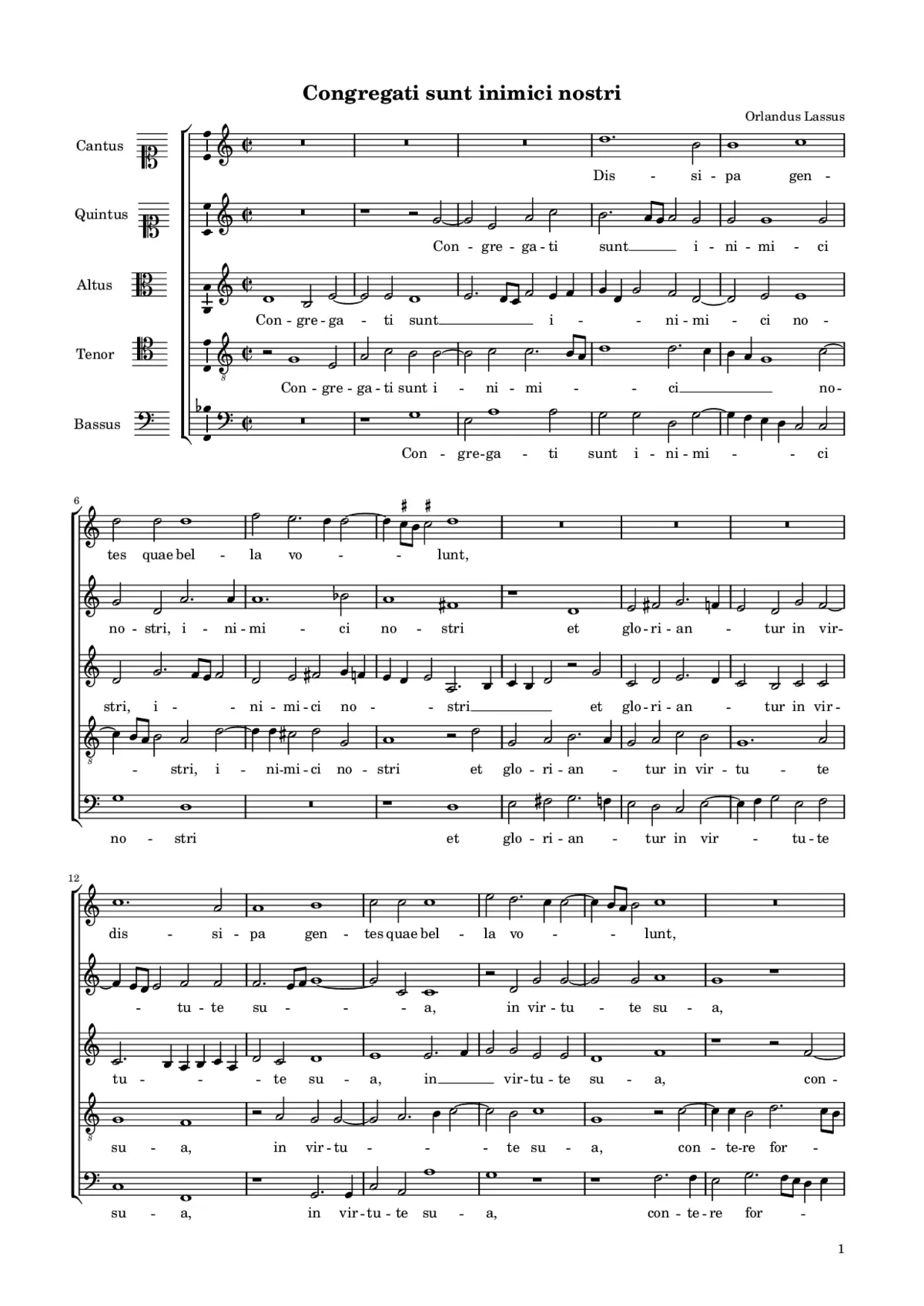 Congregati sunt inimici nostri - Page 1
