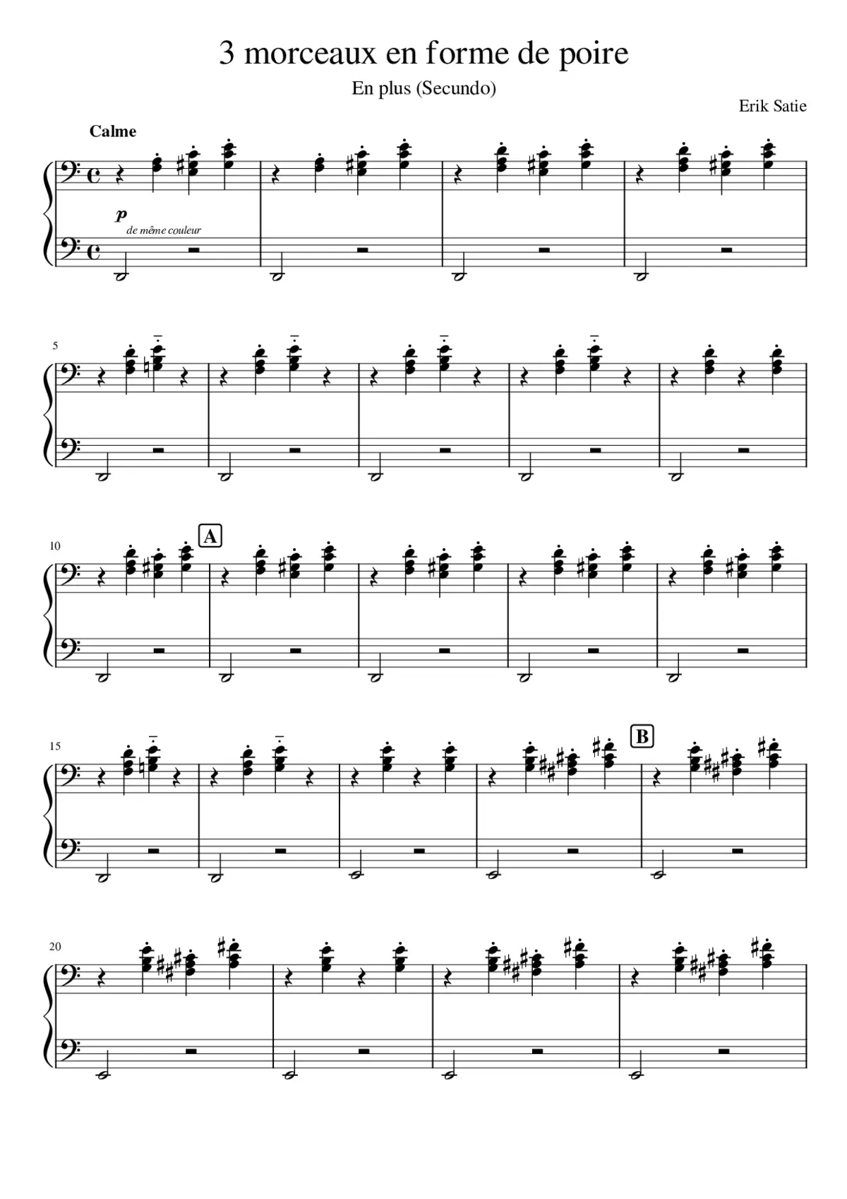 3 Morceaux en forme de poire - Page 1