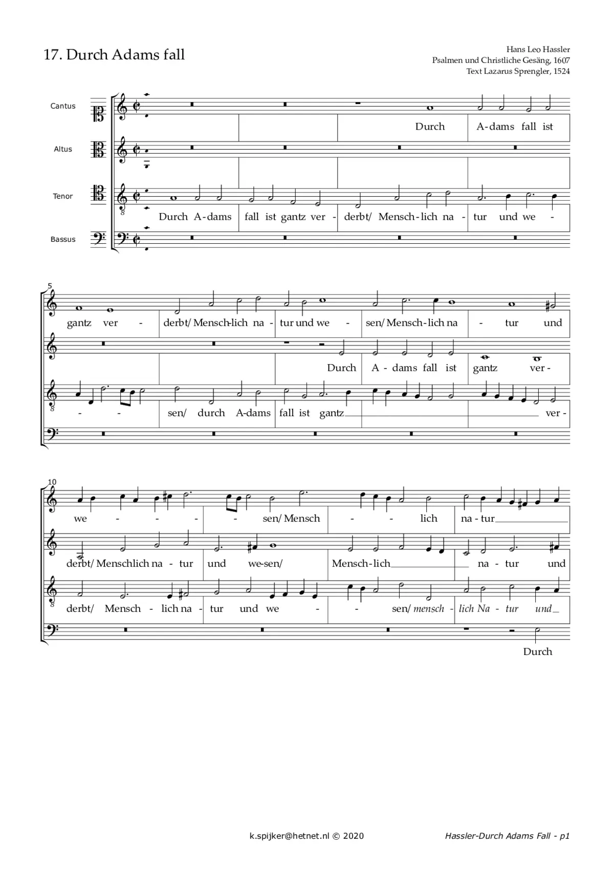 Durch Adams Fall - Page 1
