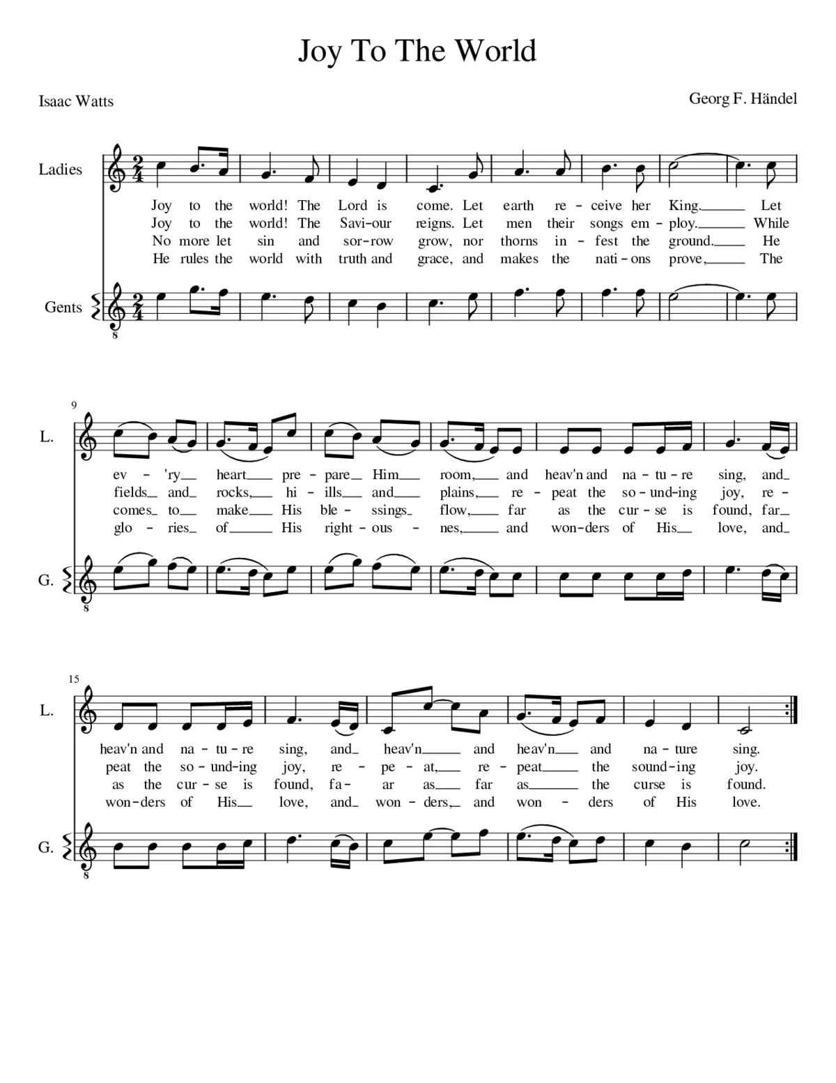 Joy To The World - Page 1