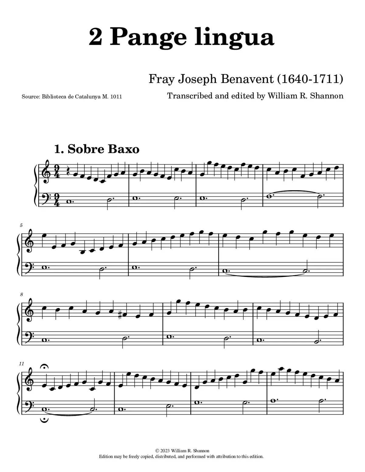 2 Pange lingua - Page 1