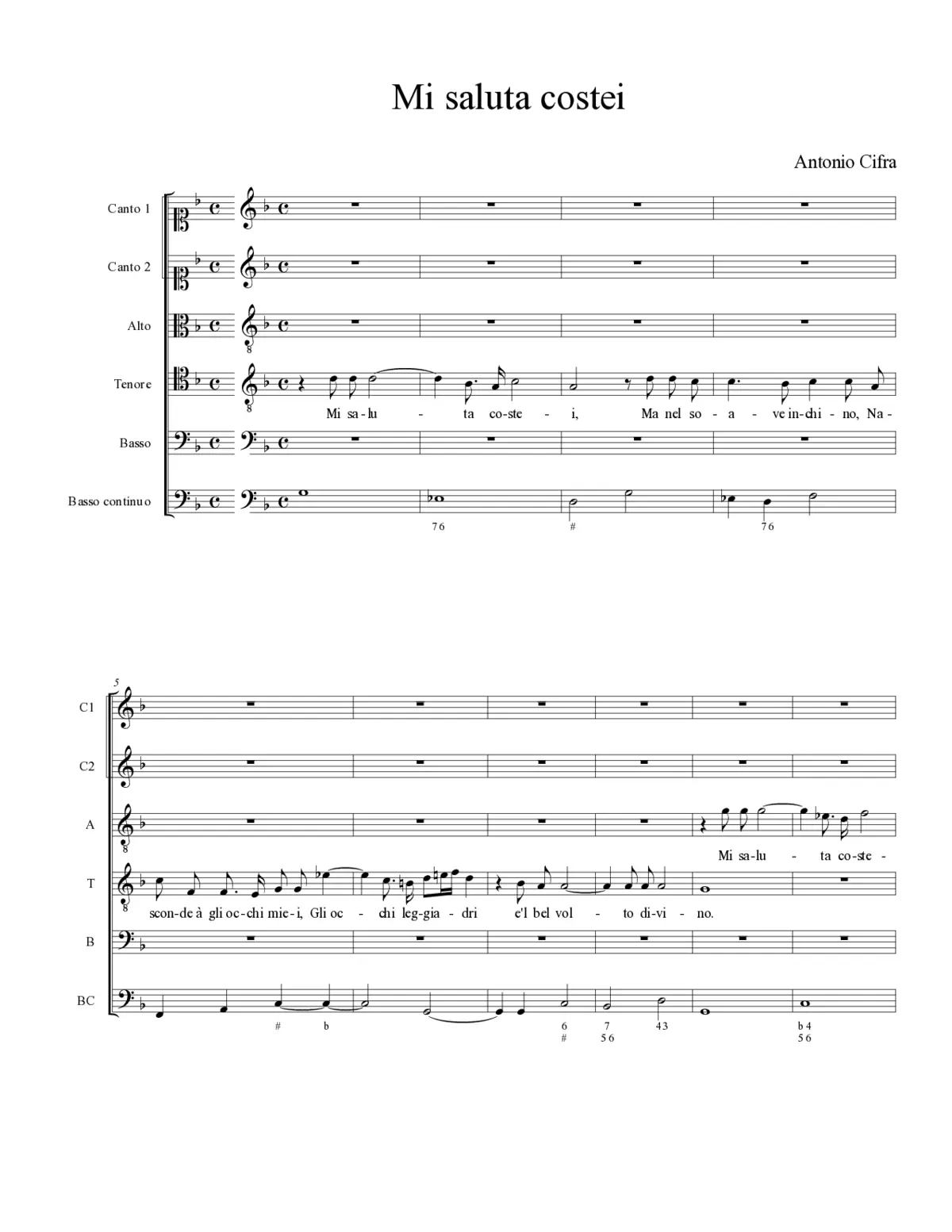Mi saluta costei - Page 1