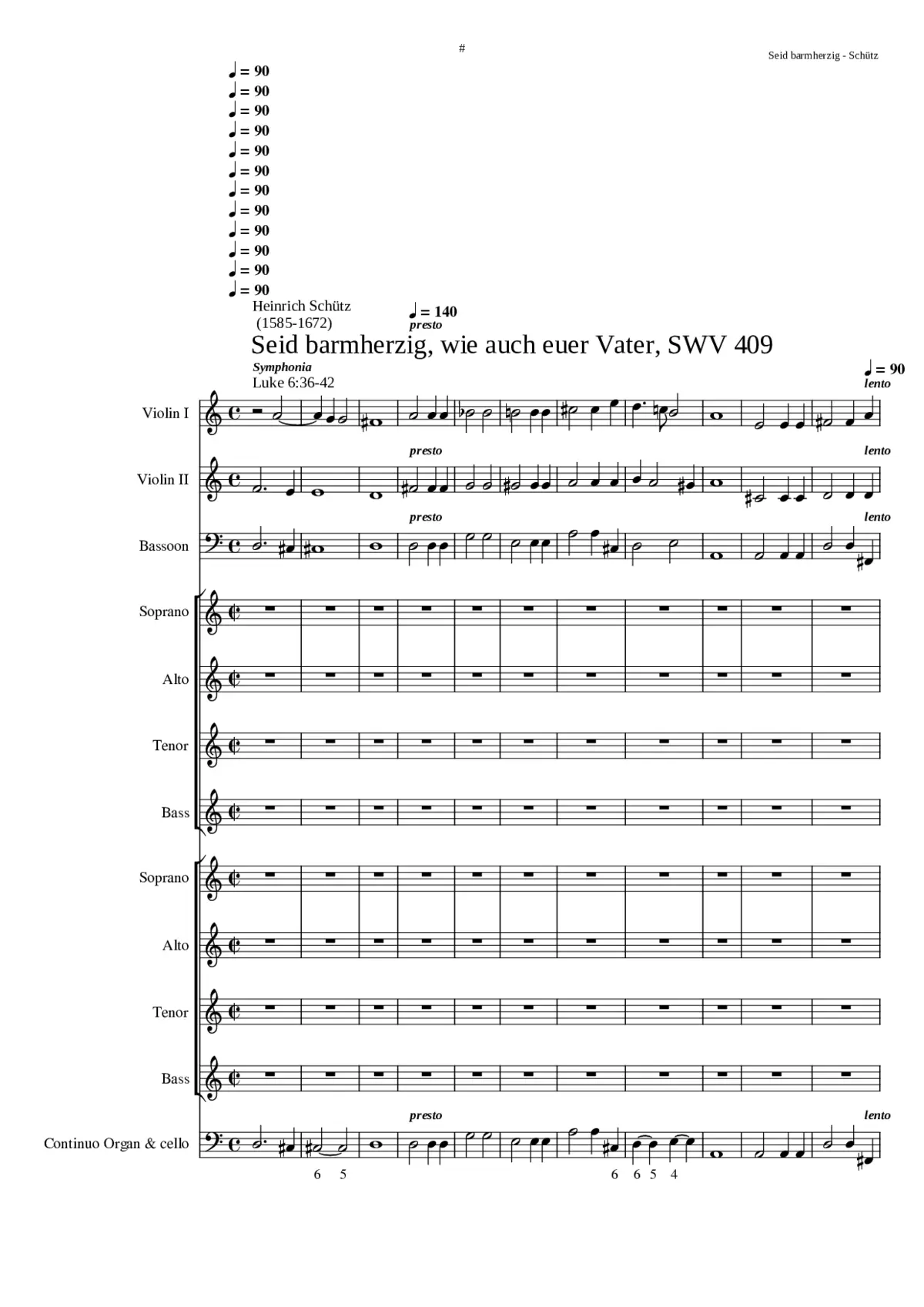 Seid barmherzig SWV 409 - Page 1