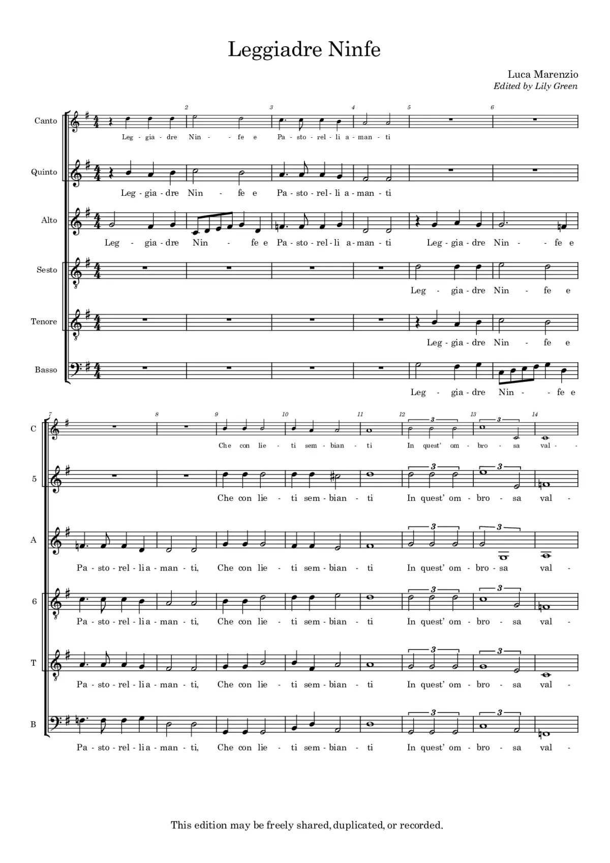 Leggiadre Ninfe - Page 1