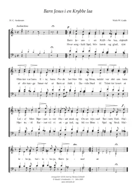 Barn Jesus i en Krybbe laa