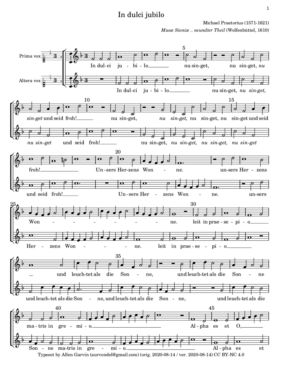 In dulci jubilo I a 2 - Page 1