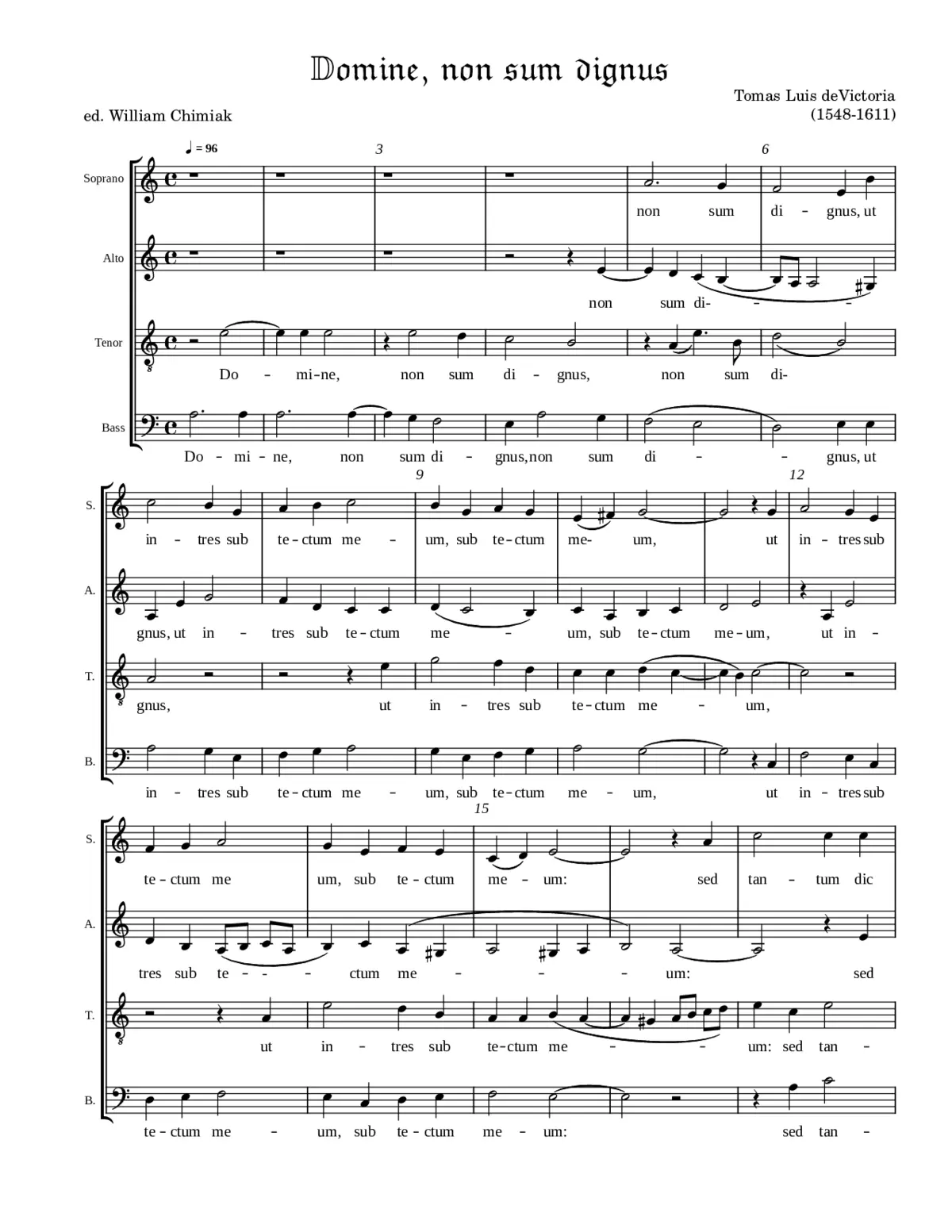 Domine, non sum dignus - Page 1