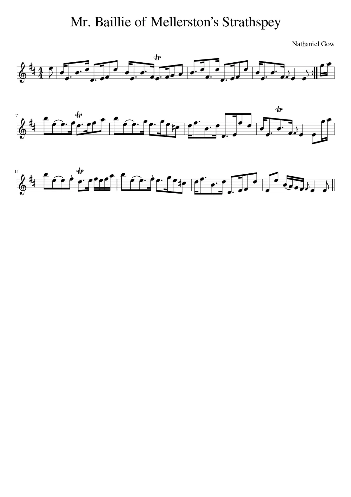 Mr. Baillie of Mellerstons Strathspey - Page 1