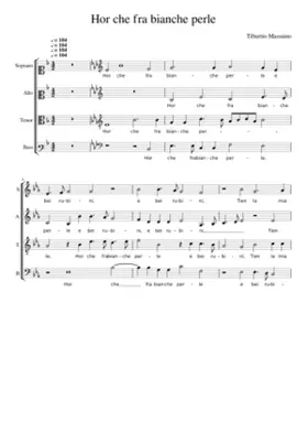 Hor che fra bianche perle