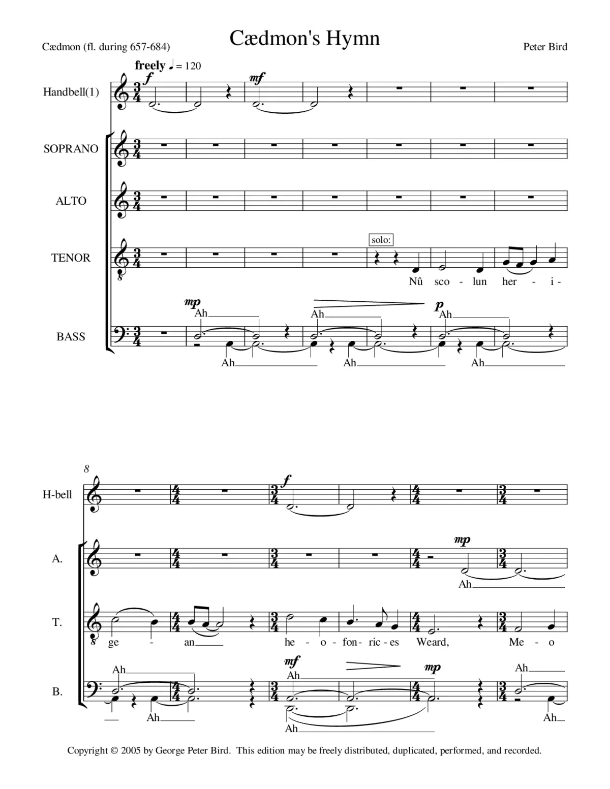 Caedmon's Hymn - Page 1
