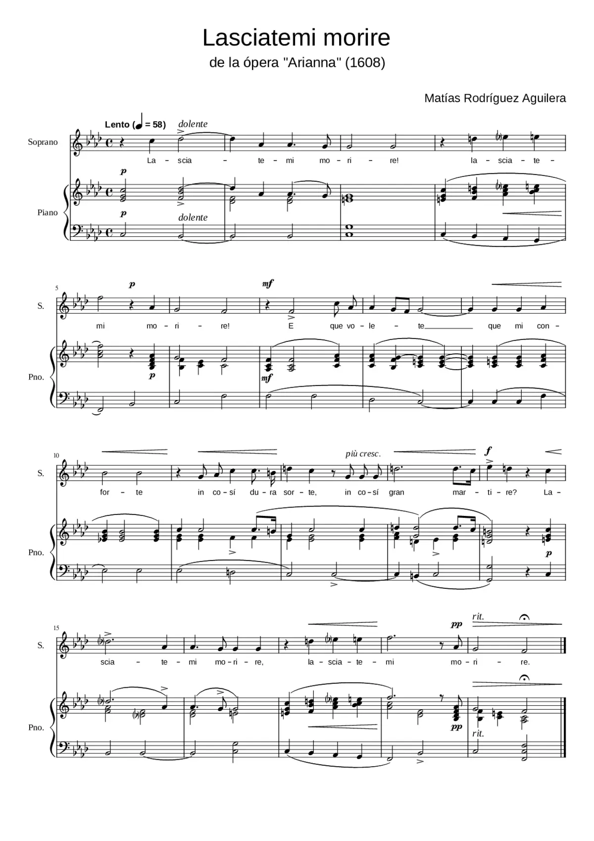 Lasciatemi morire - Page 1