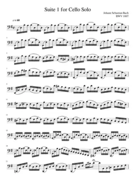 Suite No. 1 in G major BWV 1007