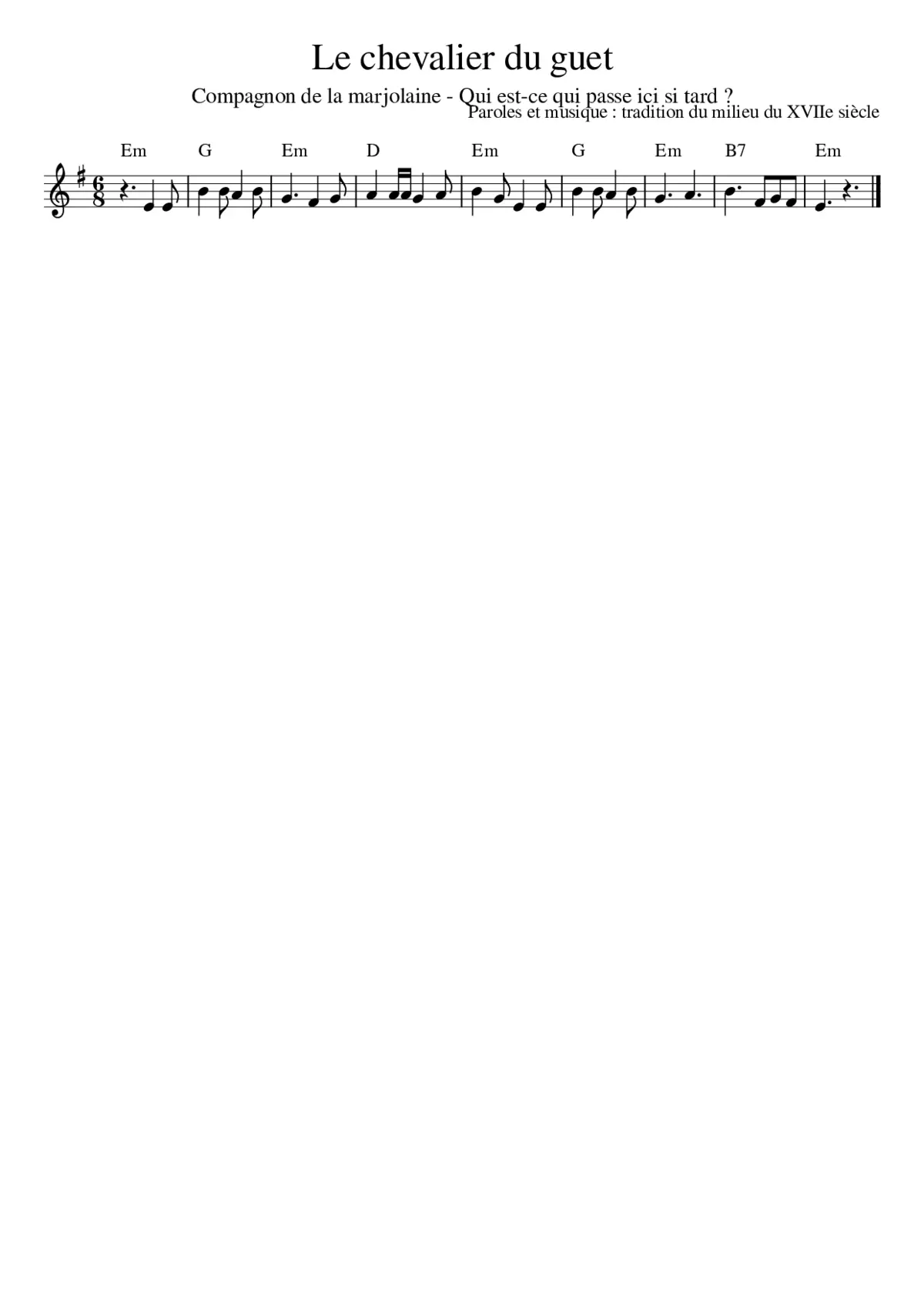 Le chevalier du guet - Page 1