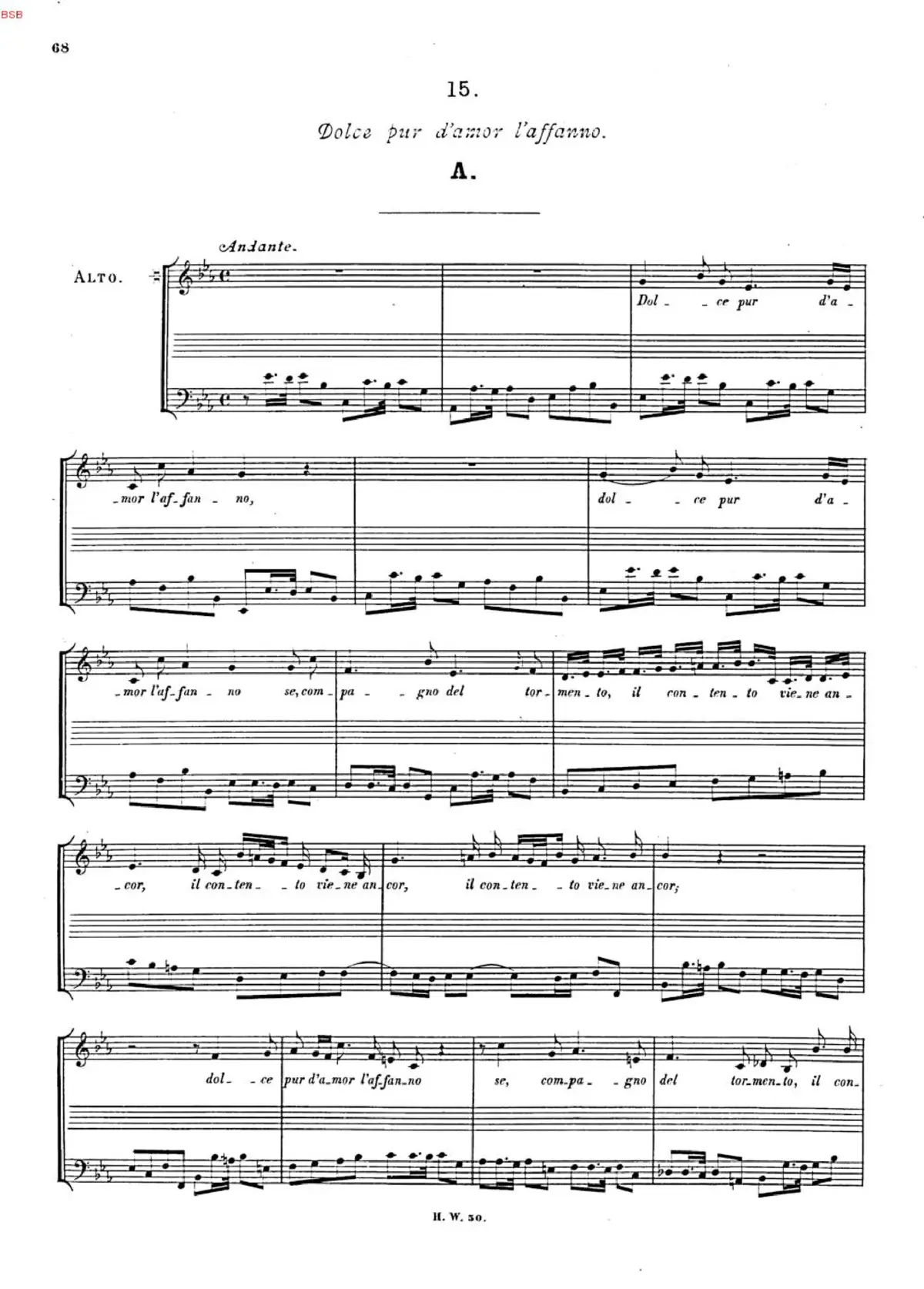 Dolc' è pur d'amor l'affanno - Page 1