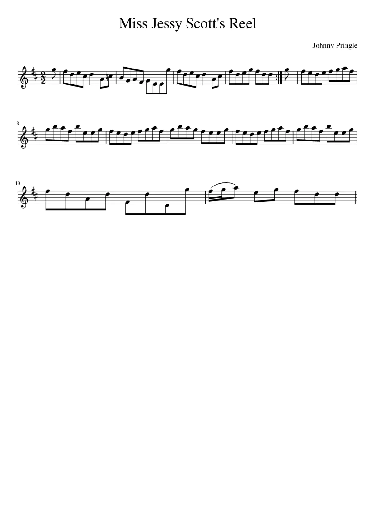 Miss Jessy Scott's Reel - Page 1