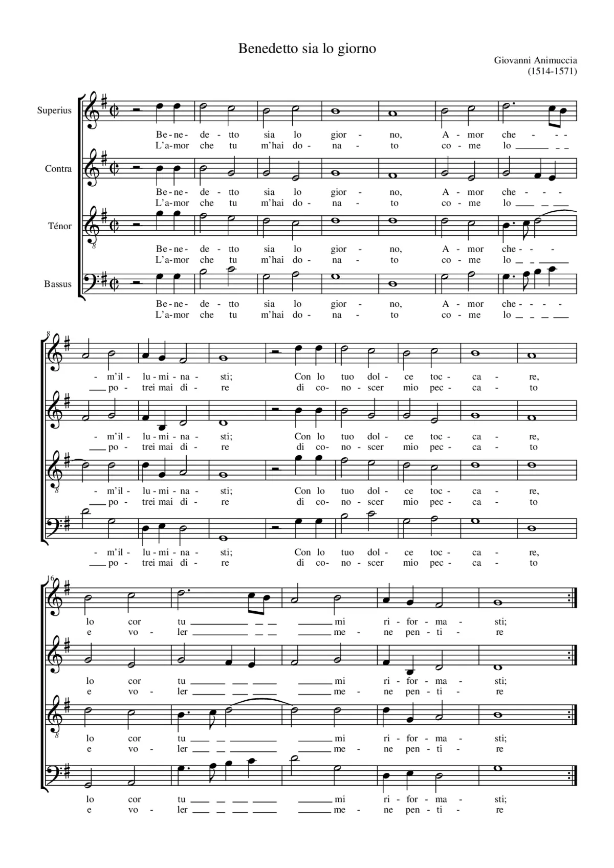 Benedetto sia il giorno - Page 1