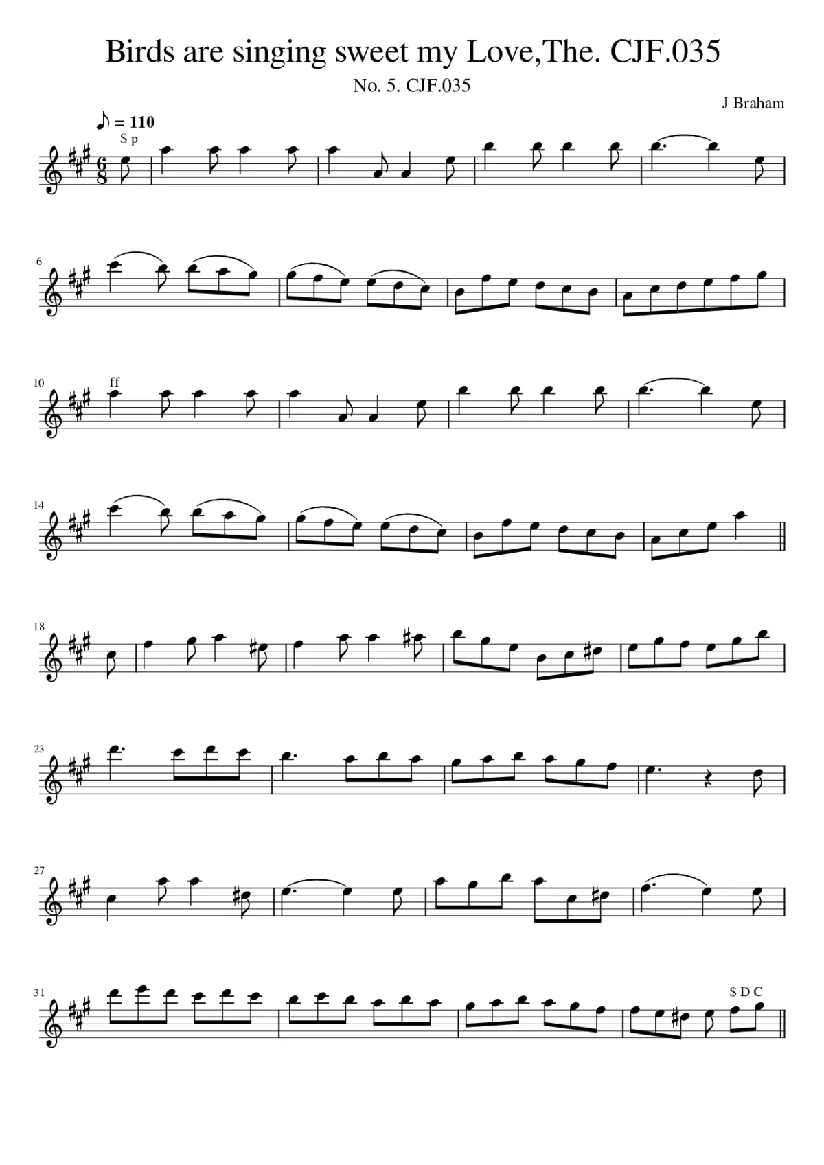 Birds are singing sweet my LoveThe. CJF.035 - Page 1