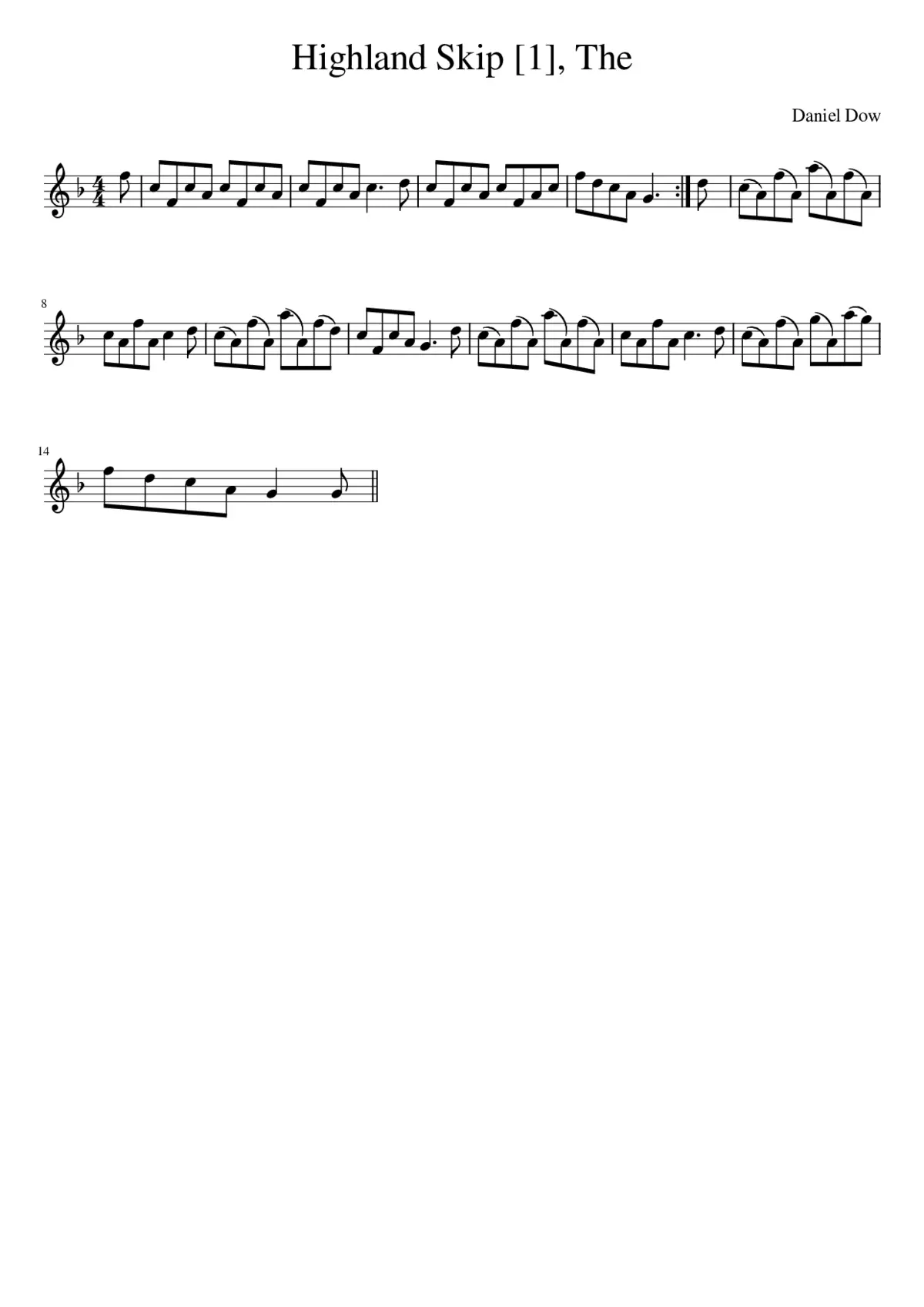 The Highland Skip - Page 1