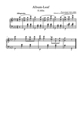 Album-Leaf 'Magdeburg', S.163n