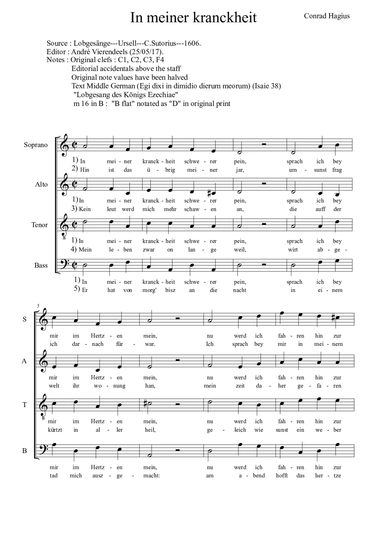 In meiner Kranckheit - Page 1